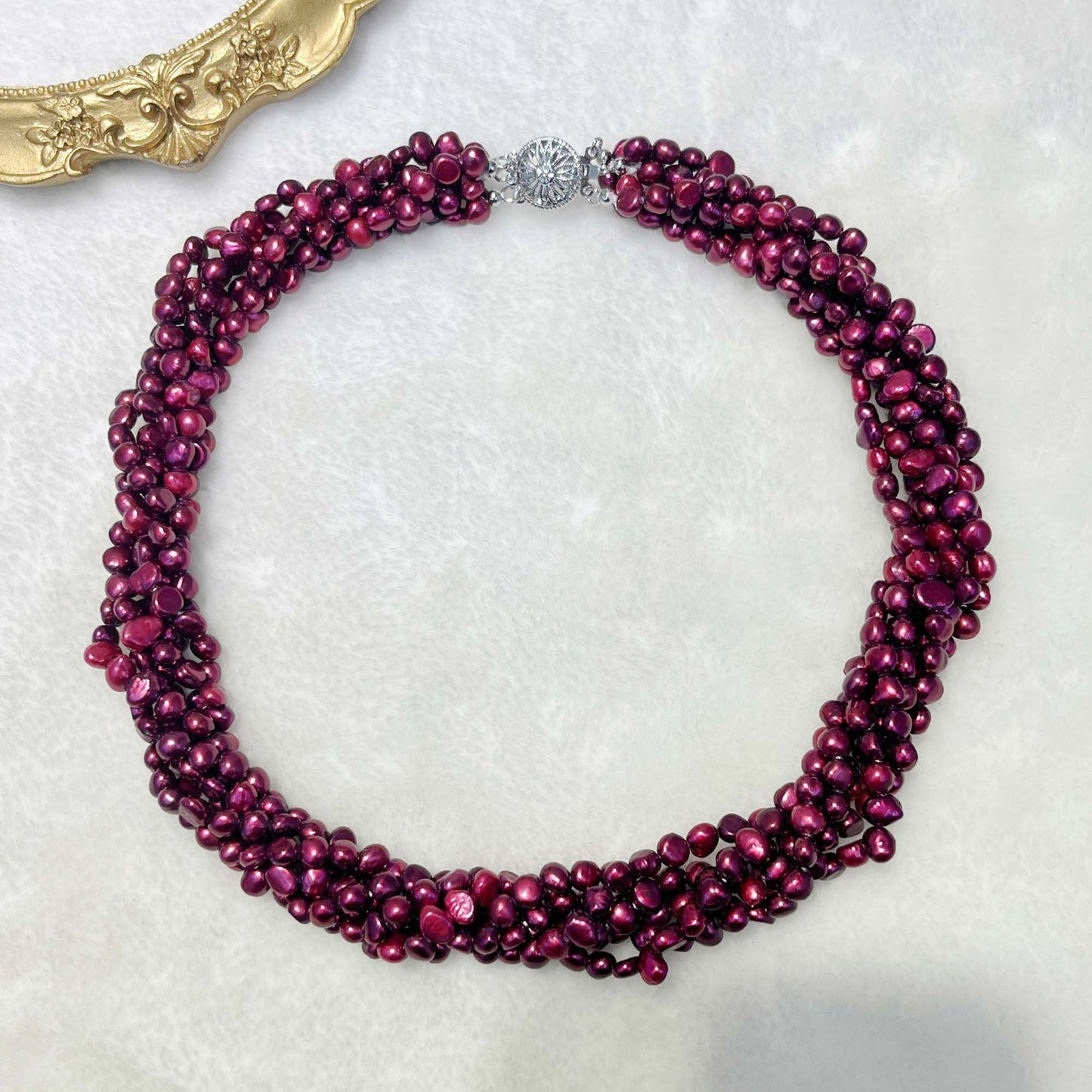 multi-layer baroque tian ran freshwater pearl necklace