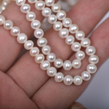 1134 Natural Freshwater Pearl 4-5mm Egg Type Near Round Bead Rare Purple Beaded Loose Bead DIY