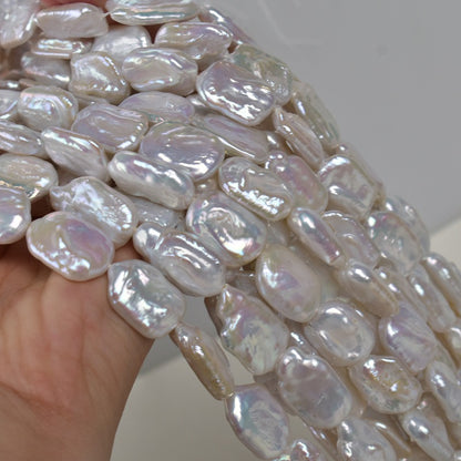 1073 Natural freshwater pearl cube loose beads 12-18mm