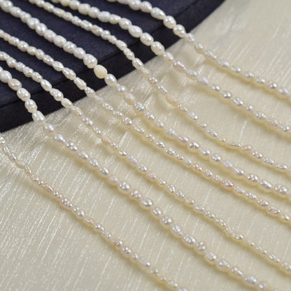 1007 Natural freshwater 2-3-4 mm rice beads freshwater pearl necklace