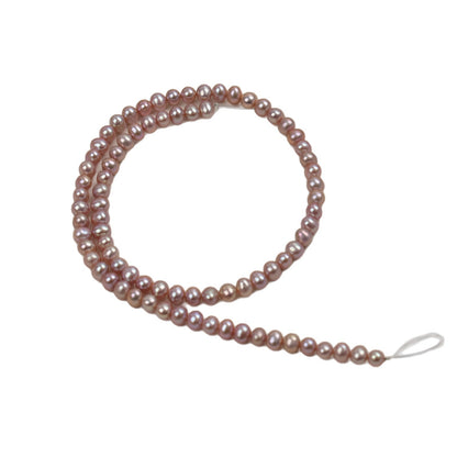 1136 Natural freshwater strong light egg round pearl 4-5mm