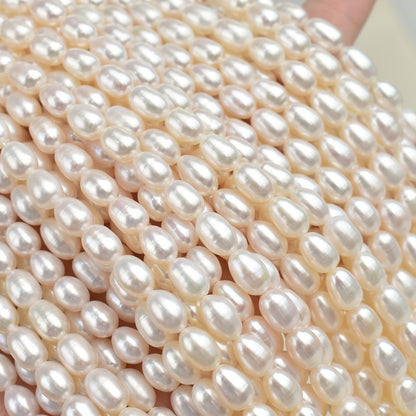1011  6-7Mm rice beads natural freshwater real pearls work in progress material jewelry accessories necklace material
