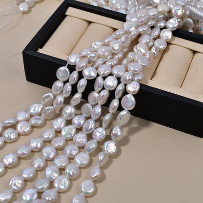 1070 10-11Mm Natural Freshwater Baroque Special-shaped Button Pearl Material