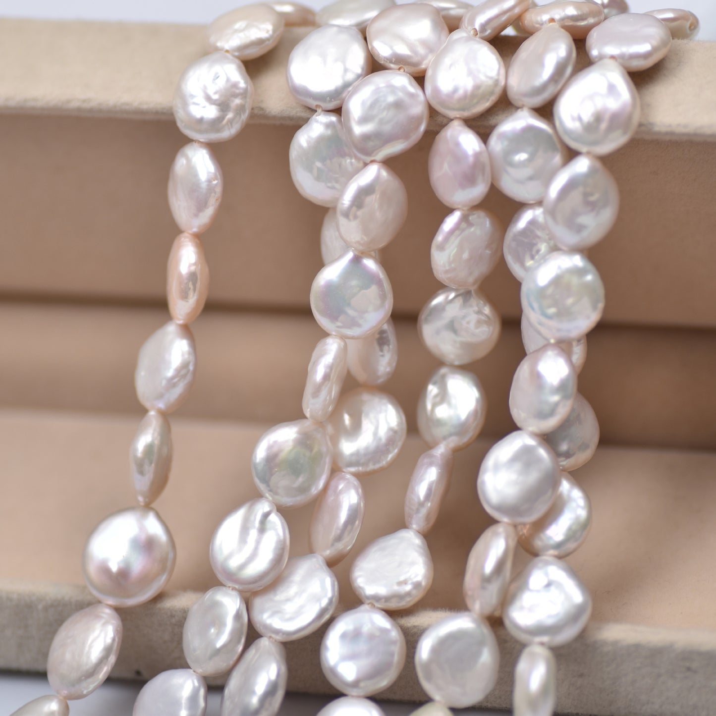 1094 Baroque Button Natural Freshwater Pearl 10-11mm with Tail Loose Beads DIY Jewelry Accessories