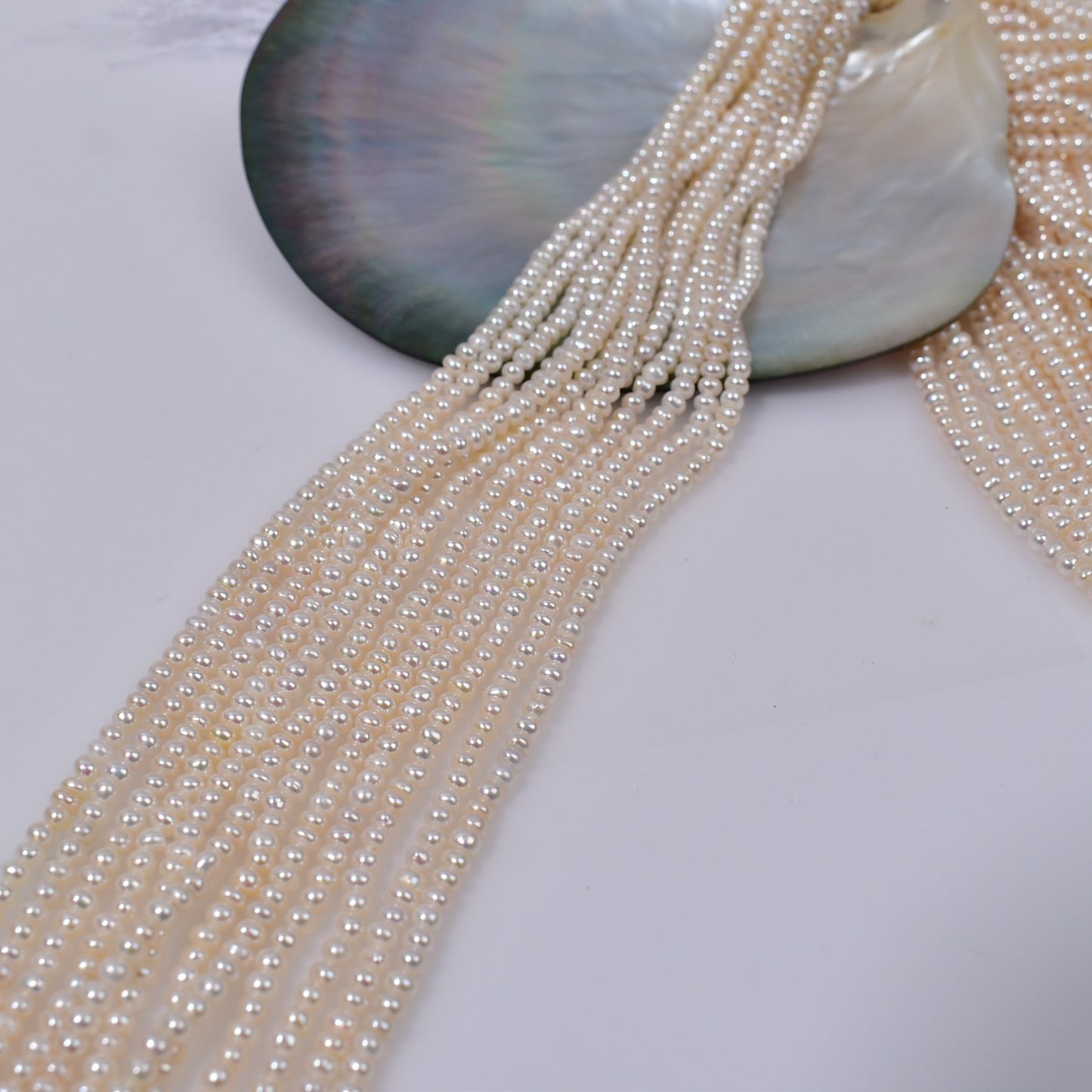 1207 4-5mm Strong Light Natural Freshwater Flat Beads Small Pearls DIY Loose Beads Jewelry Handmade Accessories Material Wholesale