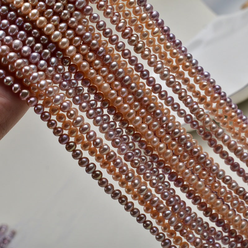 1183 Natural freshwater pearls 6-7mm strong light, loose beads DIY handmade necklace bracelet beaded material accessories