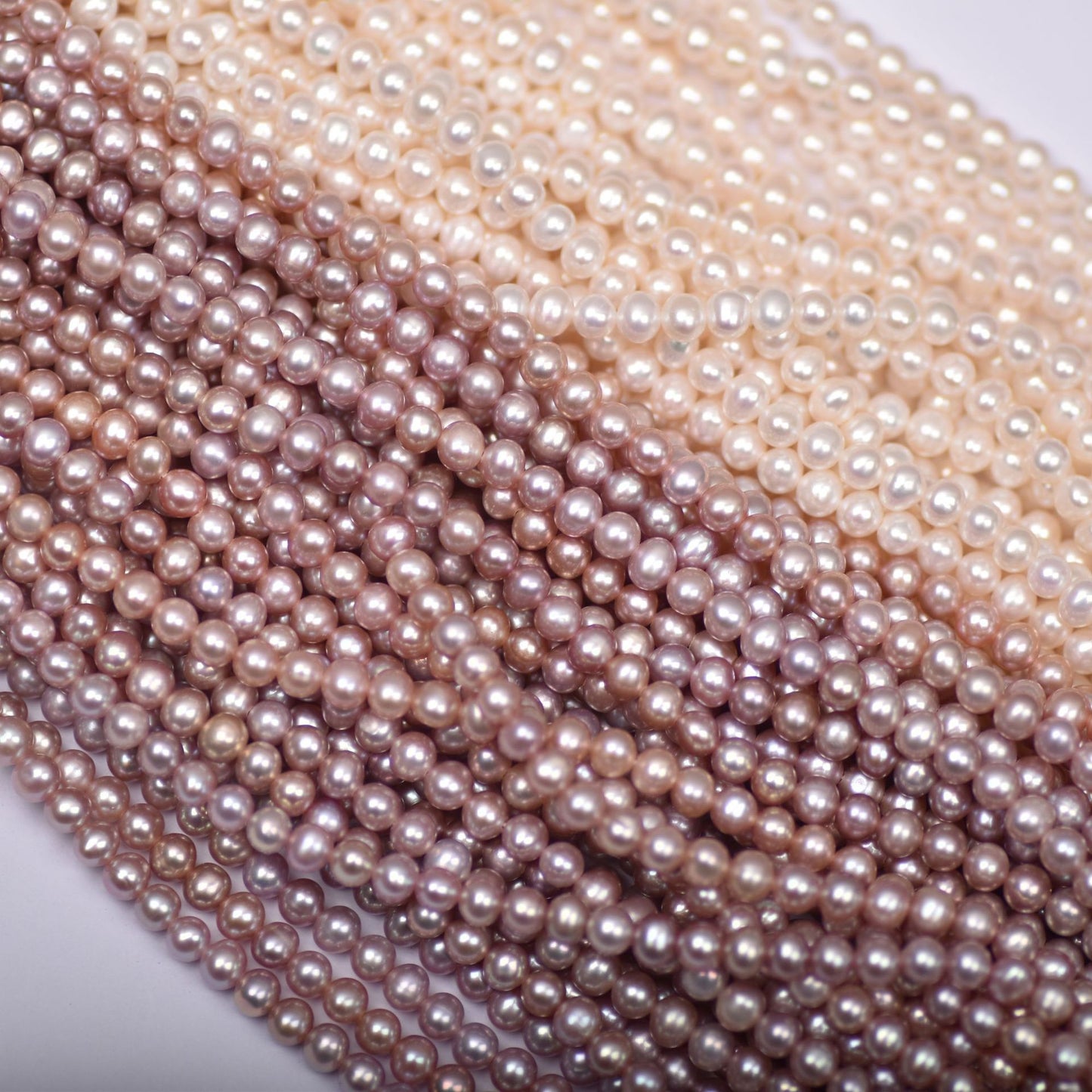 1134 Natural Freshwater Pearl 4-5mm Egg Type Near Round Bead Rare Purple Beaded Loose Bead DIY