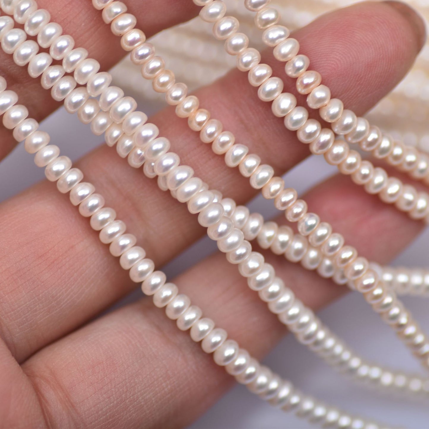 1217 good quality 3-4mm natural freshwater pearl DIY jewelry bead material wholesale