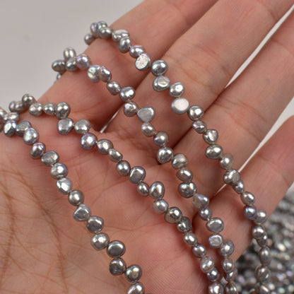 1320 4mm Grey Pearl Natural Freshwater Grey Pearl Jewelry Accessories Loose Beads