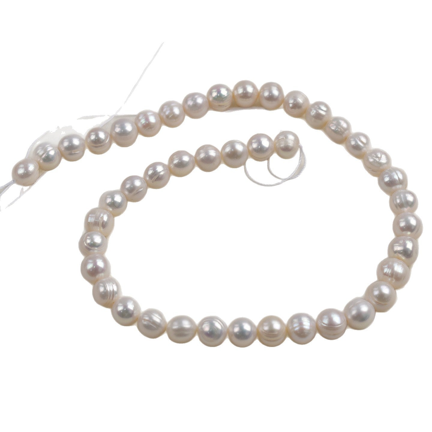 1148 9-10mm Near-Round Natural Freshwater Pearl Loose Beads