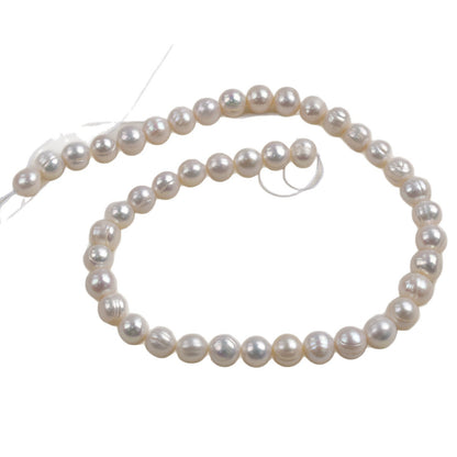 1148 9-10mm Near-Round Natural Freshwater Pearl Loose Beads
