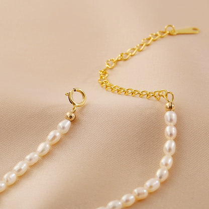 Natural Freshwater Millet Pearl Necklace Ladies Summer