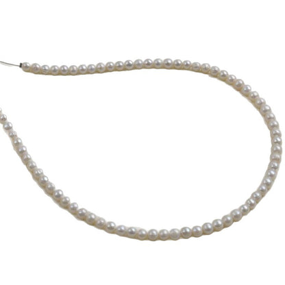 1200 Zhuji pearl 5-6mm white near-round pearl string
