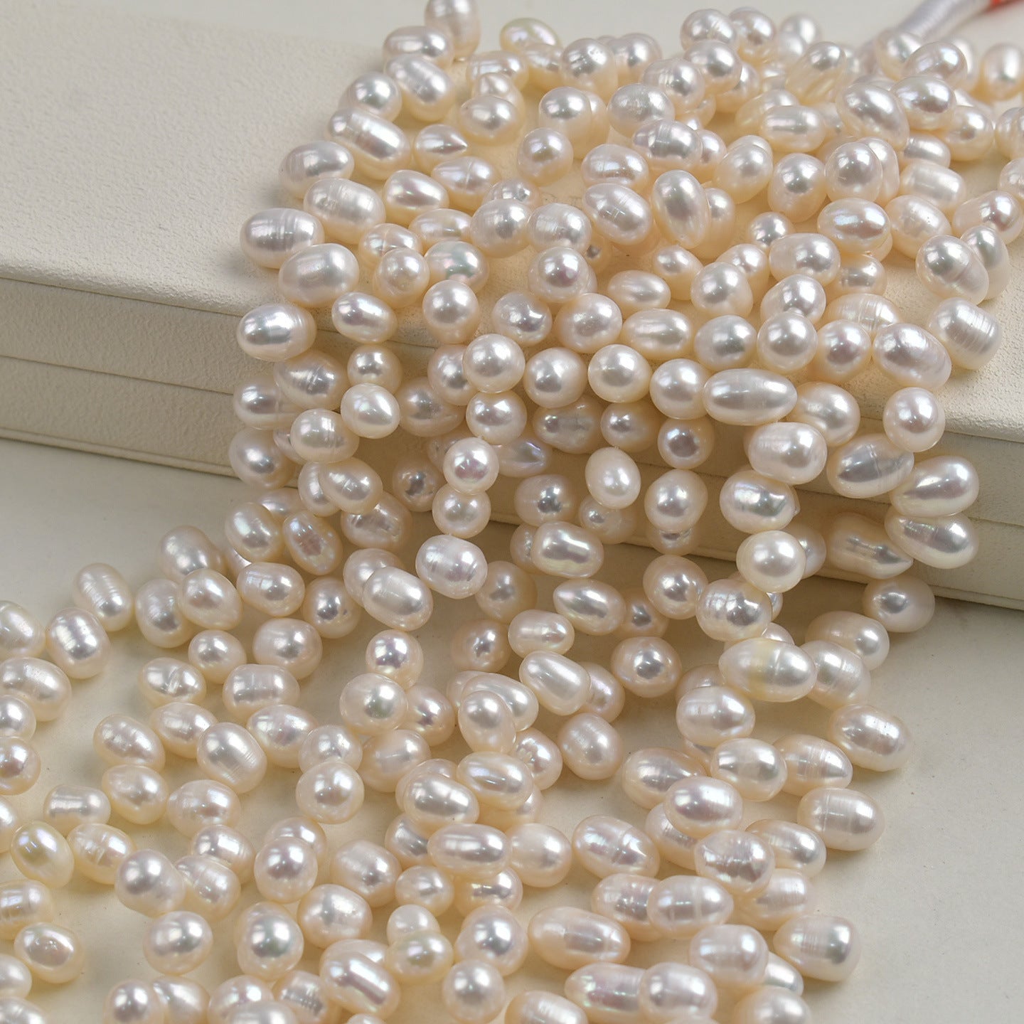 1006   9-10Mm Panax notogeng rice beads natural freshwater pearls work in progress loose beads DIY collarbone chain jewelry material