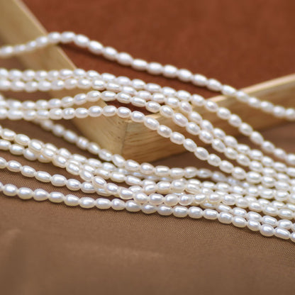 1060Strong light millet shaped pearl about 2.5-3 mm loose beads work in progress DIY