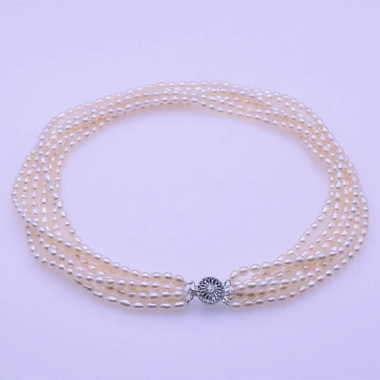 Multi-strand Pearl Woven Necklace