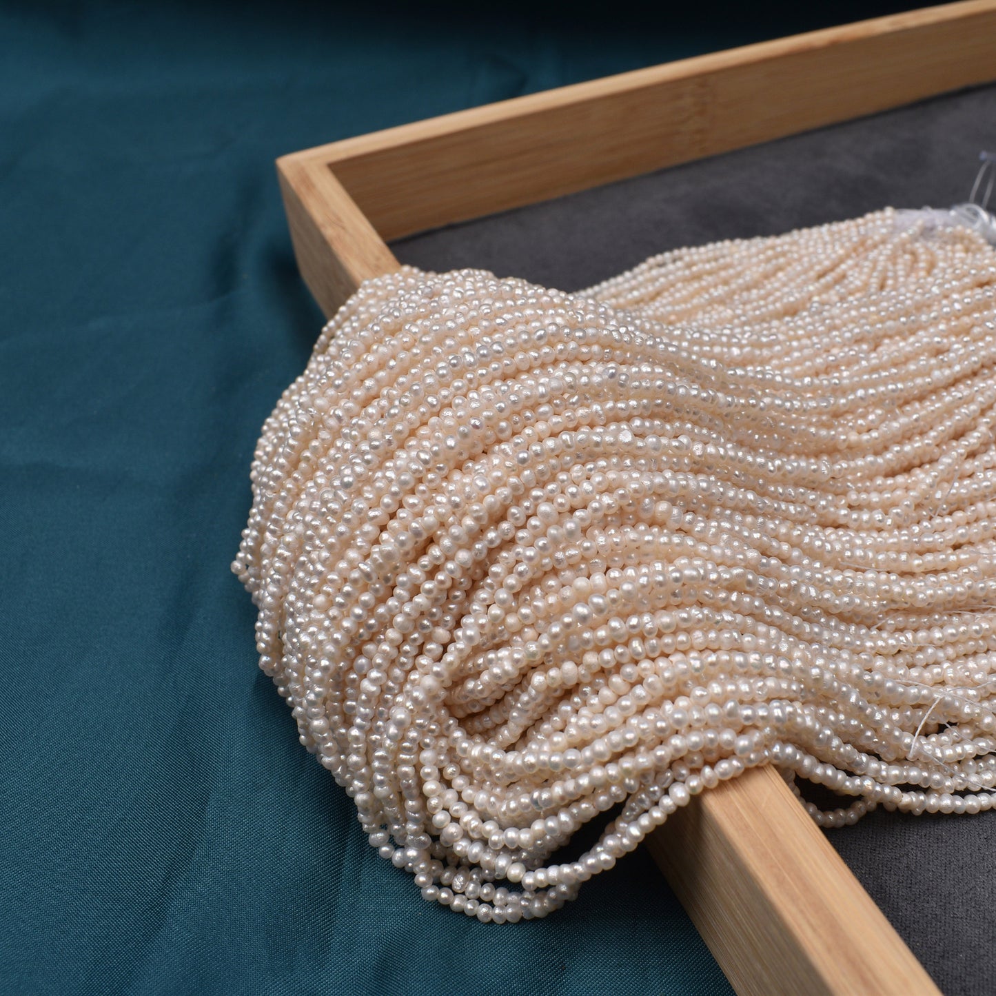 1169 1.8-2 mm Small Pearl Natural Freshwater Real Pearl Loose Bead work in progress