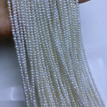 1156 cost-effective 2-3mm strong light, round small pearl natural fresh water, pearl necklace work in progress