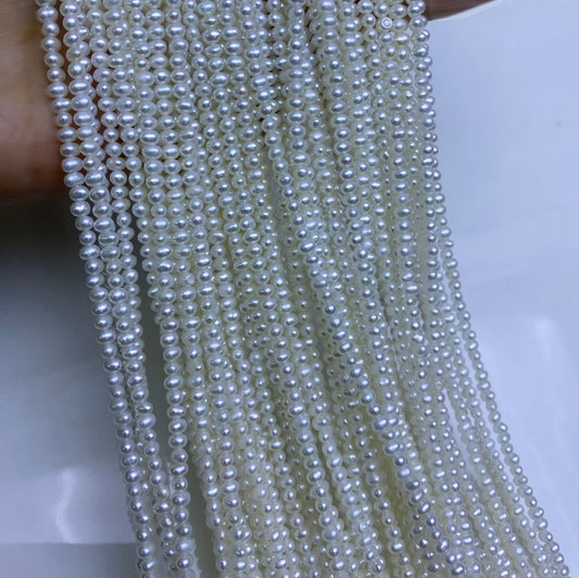 1156 cost-effective 2-3mm strong light, round small pearl natural fresh water, pearl necklace work in progress