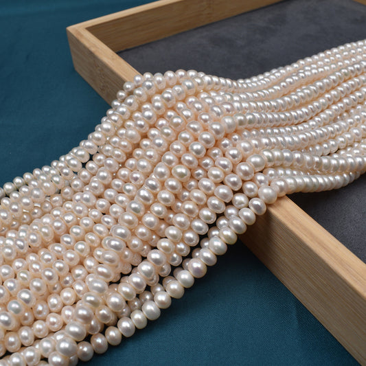1208 6mm natural freshwater pearl loose beads work in progress handmade DIY accessories raw materials