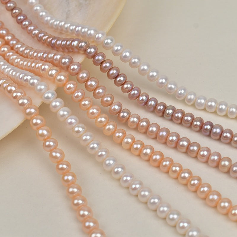 1206 9-10mm   Flat Beads Natural Freshwater Real Pearl Jewelry Accessories