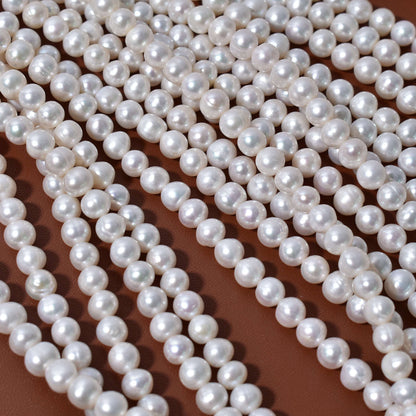 1154 new models, white bright threaded pearls, handmade DIY necklace accessories materials wholesale