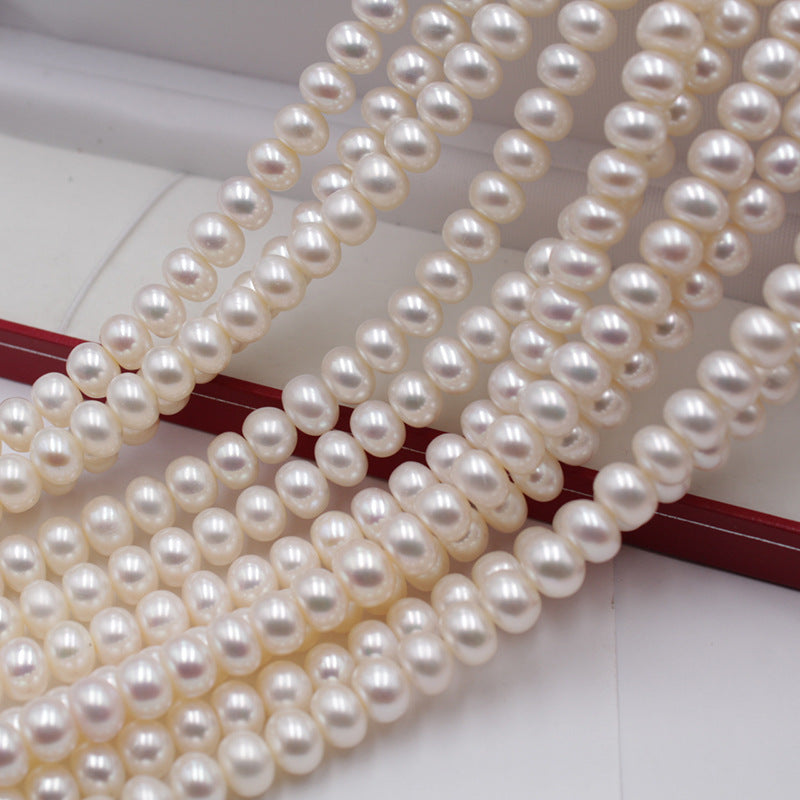 1229 farm direct sales, natural freshwater pearls 7-8mm work in progress DIY jewelry accessories
