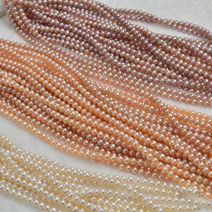 1141 6-7Mm seedless near-round strong light pearl natural freshwater pearl DIY handmade jewelry