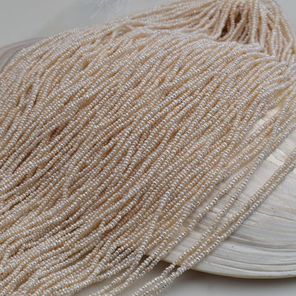 1244 Zhuji pearl 2-3mm natural freshwater flat beads work in progress