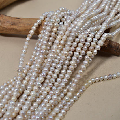 1153 4-5Mm natural, light gray pearls, jewelry handmade material