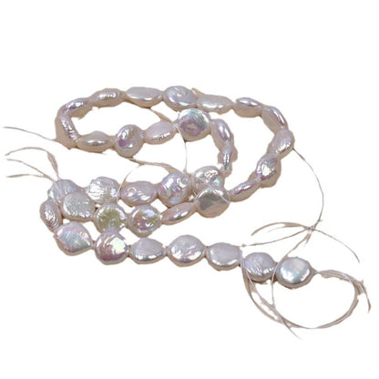 1070 10-11Mm Natural Freshwater Baroque Special-shaped Button Pearl Material
