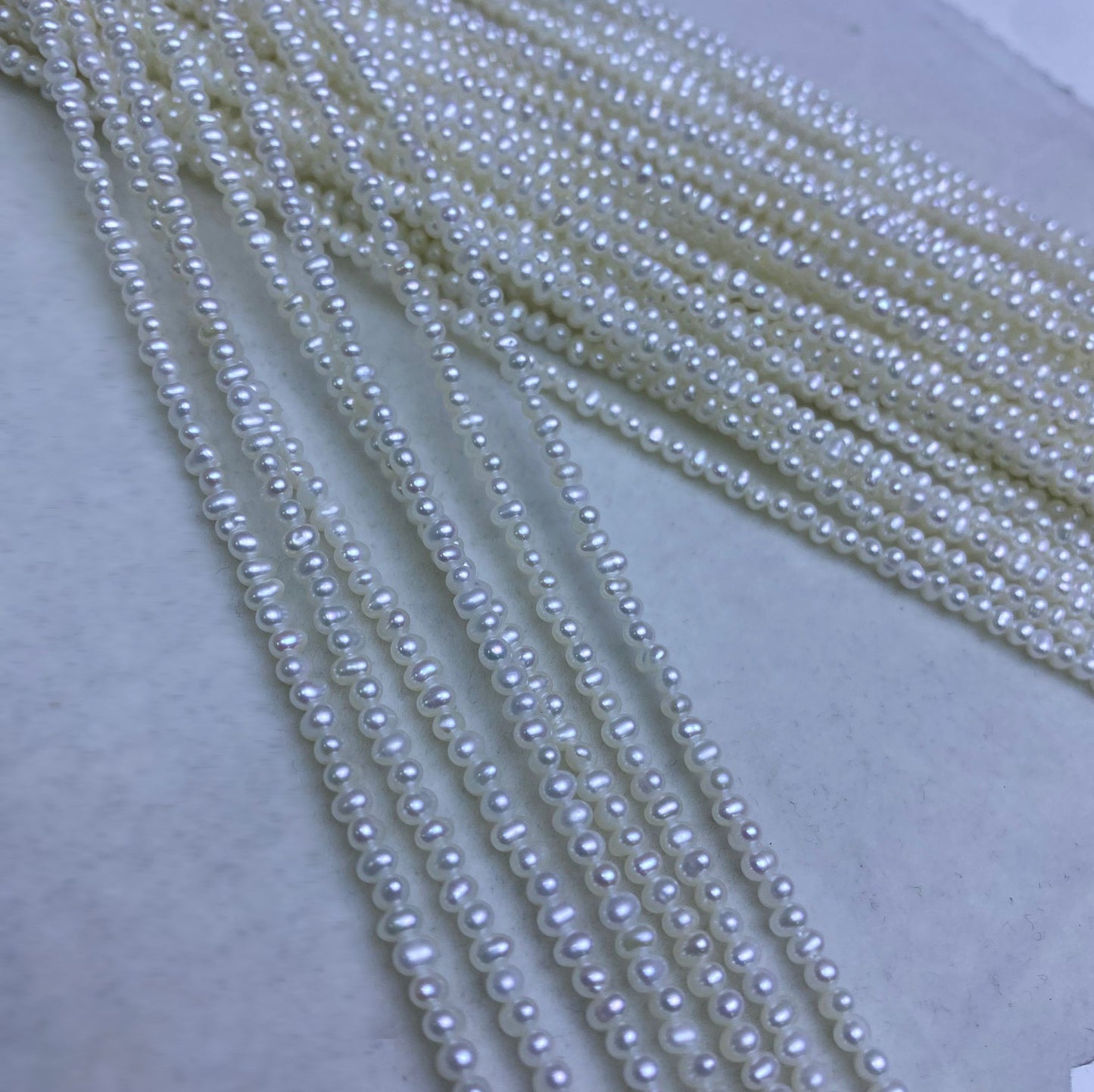 1156 cost-effective 2-3mm strong light, round small pearl natural fresh water, pearl necklace work in progress