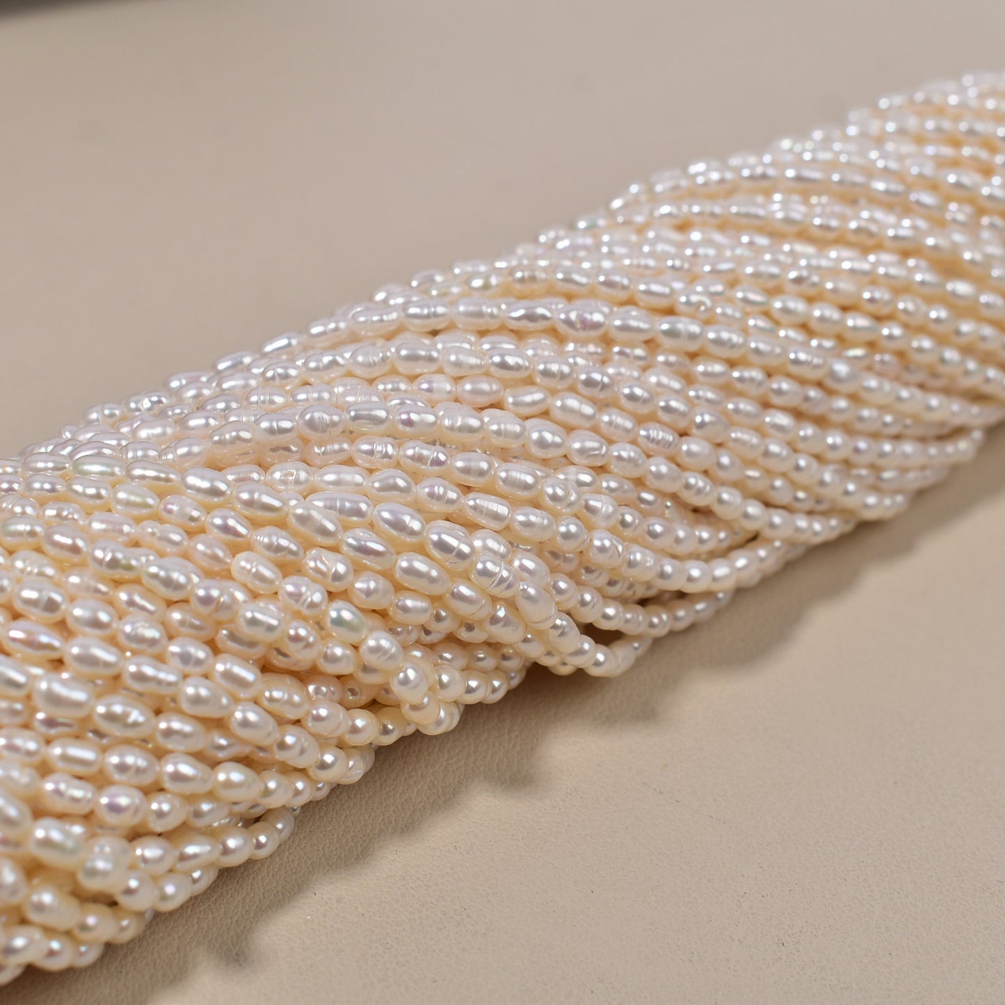 1028 Farm Direct Supply 3mm Natural Freshwater Pearl Loose Beads Rice Beads