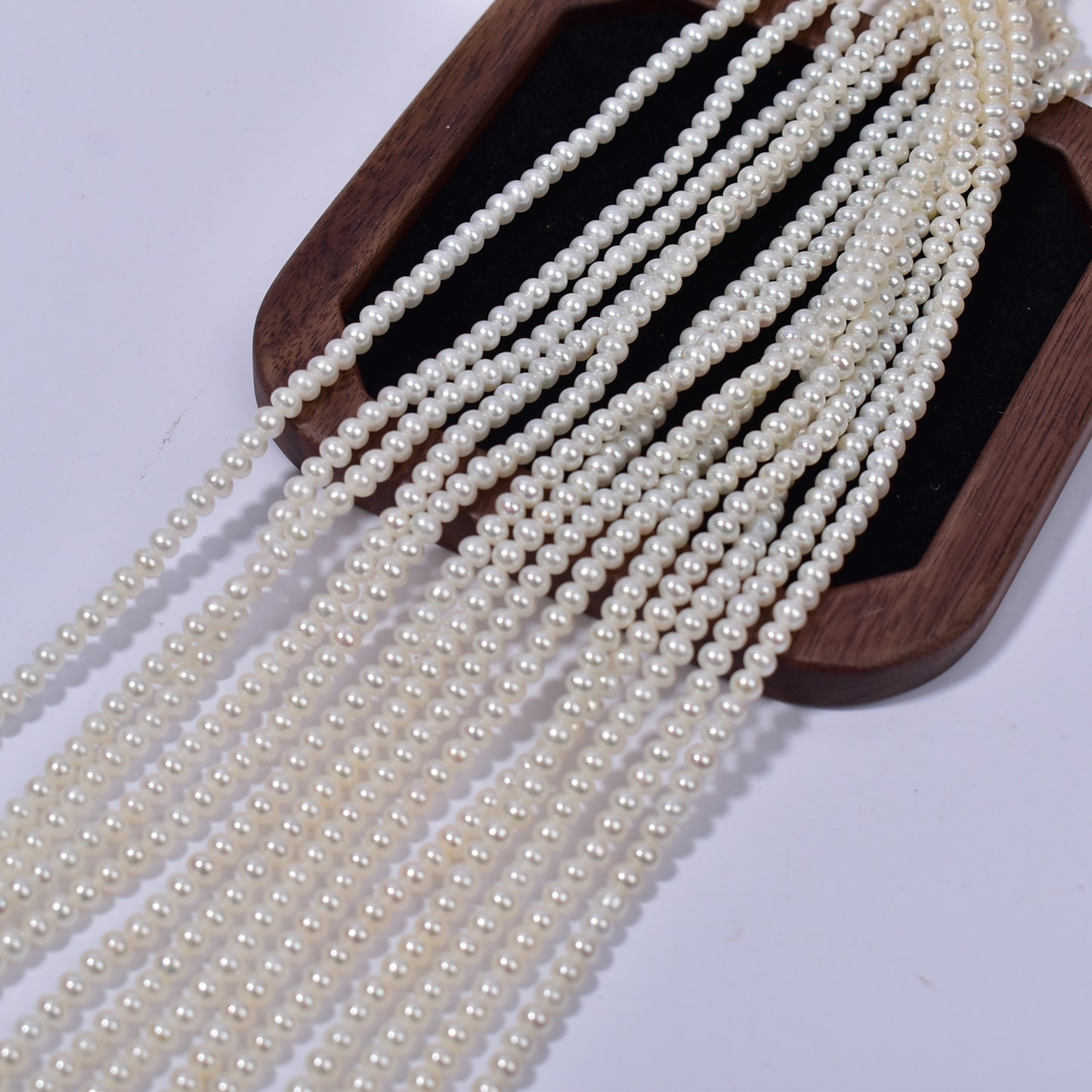 1131 4-4.5 mm Bread Pearl Pearl, Natural Freshwater Pearl Four Sided Light work in progress DIY material