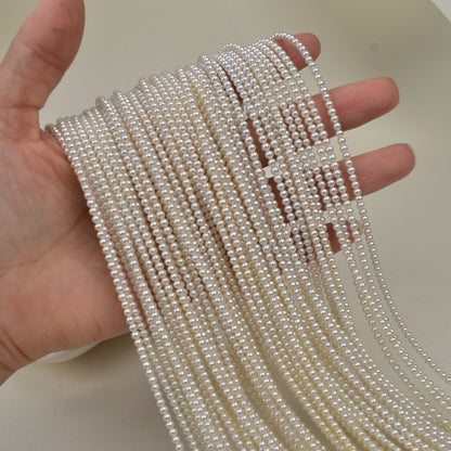 1168 3mm almost flawless white bright freshwater pearl work in progress