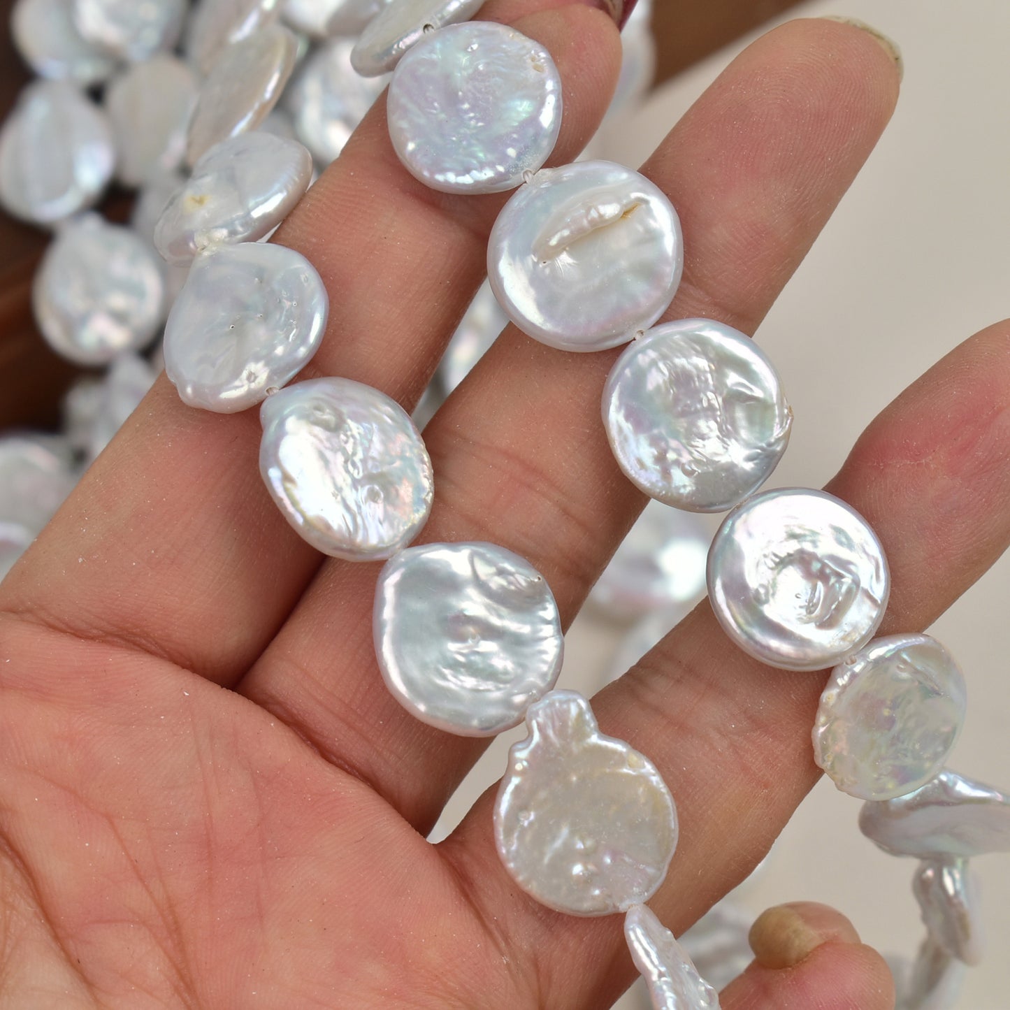 1079 Baroque Water Drop Pearl 14-15mm Button Pearl