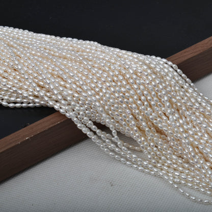 1008 Natural freshwater pearl rice bead handmade DIY  jewelry accessories materials wholesale