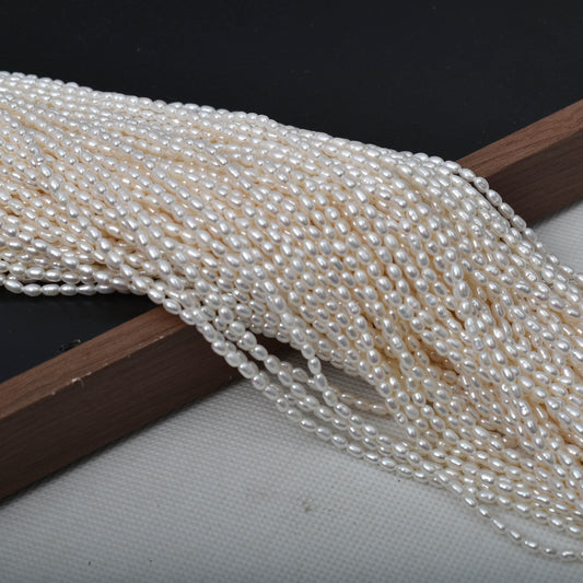 1008 Natural freshwater pearl rice bead handmade DIY  jewelry accessories materials wholesale