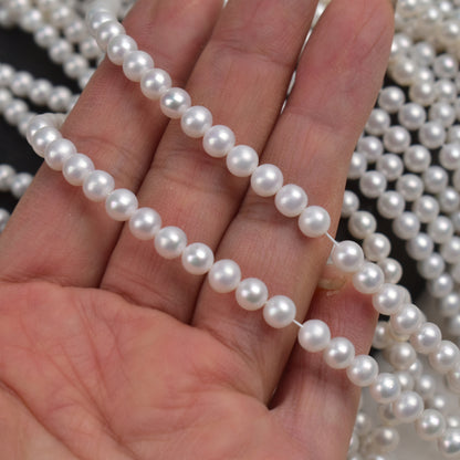1146 5-6Mm natural freshwater pearl loose beads work in progress DIY