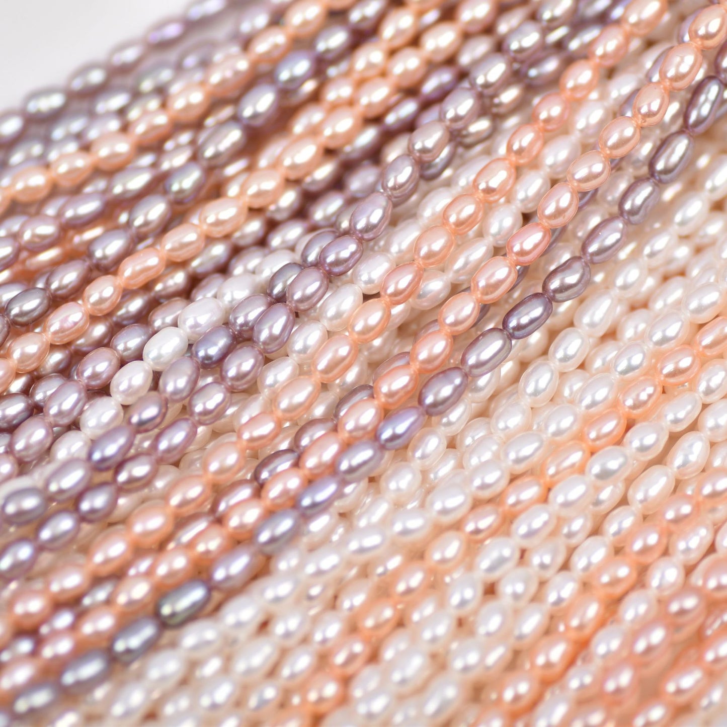 1039  mini beads 3.5mm white pink purple natural freshwater pearls