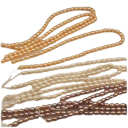 1052 Natural Freshwater Pearls 4-9mm Strong Light Rice Beads DIY Accessories