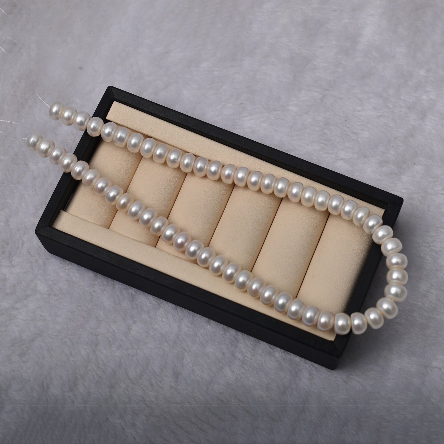 1256 White Bright Flat Pearl Natural Freshwater Pearl About 9-10mm