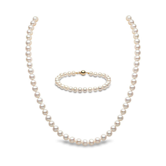 18K gold pearl necklace Mother's Day gift for mother's birthday women's jewelry for elders, old people and mother-in-law gifts