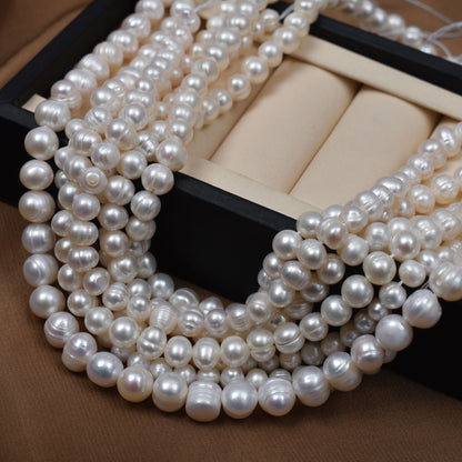 1126 Natural Pearl 5-8mm work in progress Strong Threaded Pearl