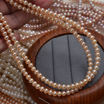 1136 Natural freshwater strong light egg round pearl 4-5mm