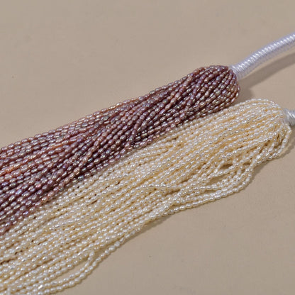 1004 Real pearls extremely fine 2-2.5 mm natural freshwater millet beads strong light work in progress naked beads string necklace pearl wholesale