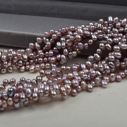 1054 Strong light 4-5mm smooth pearl necklace work in progress Material wholesale