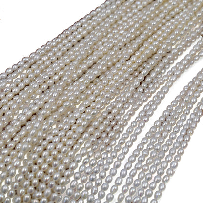1009  3-4Mm natural  beads pearl loose beads natural freshwater necklace Zhuji pearl wholesale
