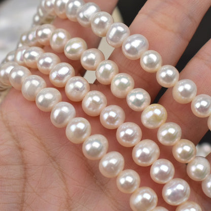 1145 7-8Mm natural freshwater pearl loose beads necklace collarbone chain DIY work in progress wholesale