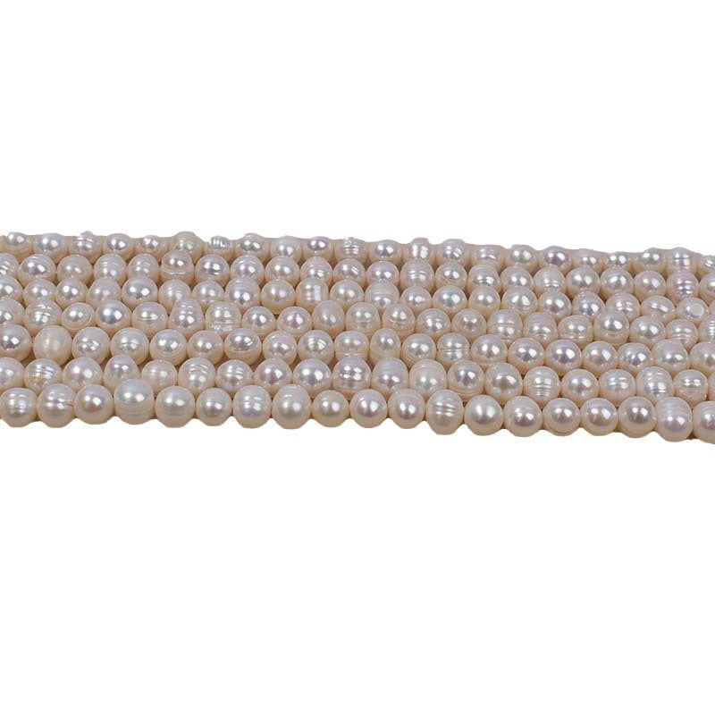 1130 manufacturers wholesale 7-8mm threaded natural freshwater pearls